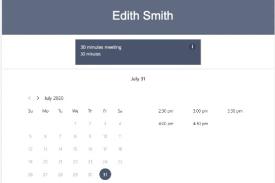 Personal Bookings calendar interface